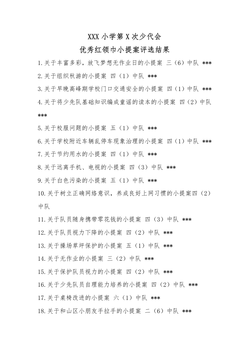 15少代会提案结果-教务文库