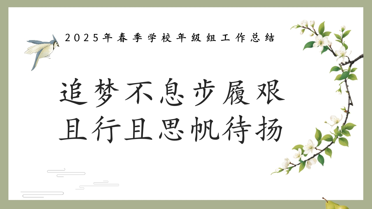 2025年春季学校年级组工作总结PPT课件-教务文库
