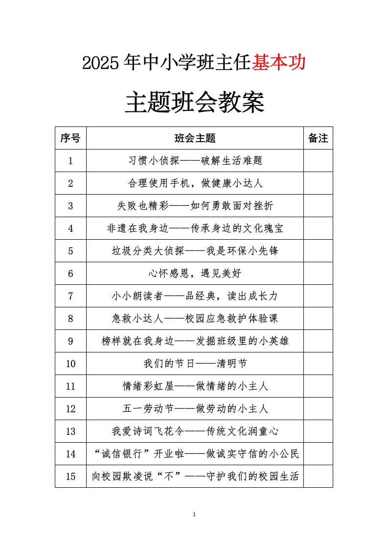 2025年班主任大赛班会教案模板合集-教务文库