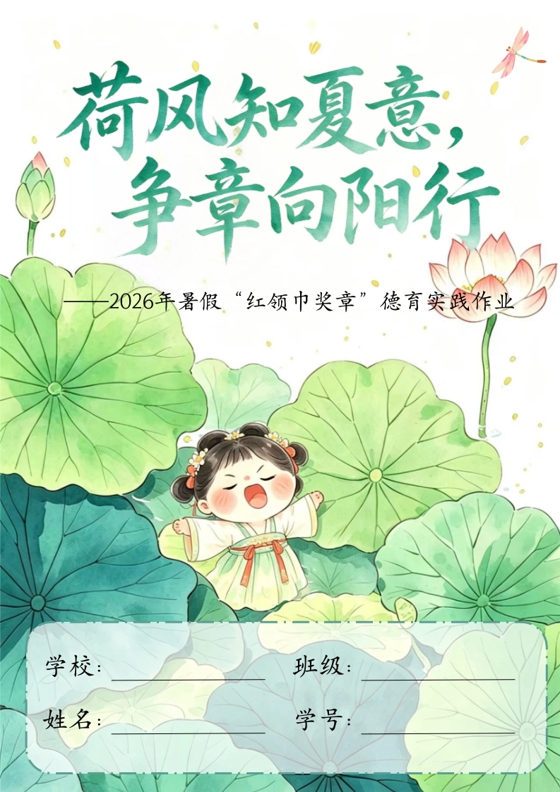 2026年暑假红领巾奖章德育实践作业-教务文库