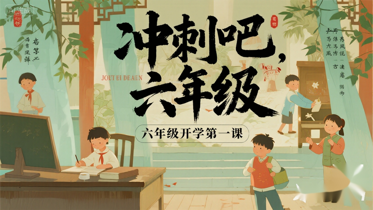 【六年级】【上】【秋季】开学第一课班会：冲刺吧，六年级有讲稿-教务文库