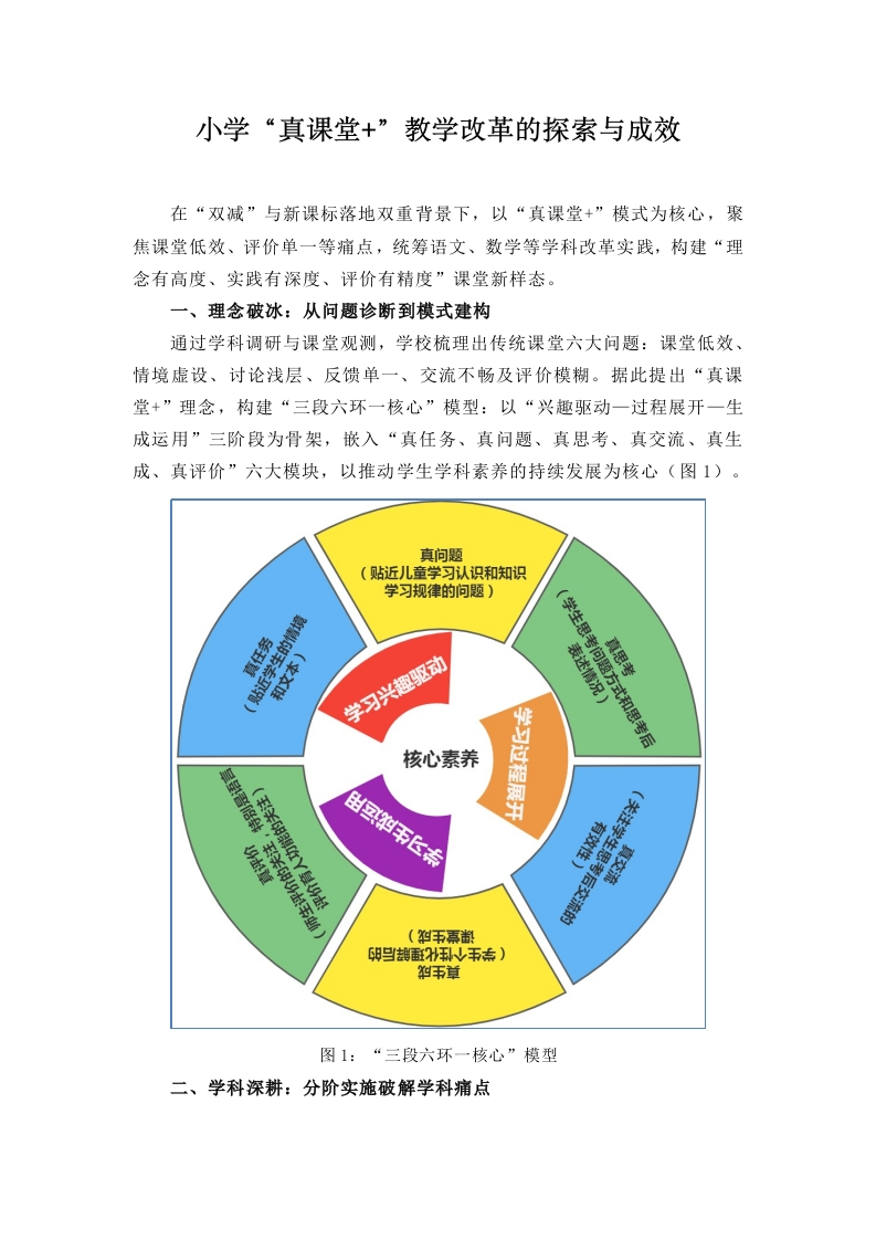 小学“真课堂jia”教学改革的探索与成效实施案例-教务文库