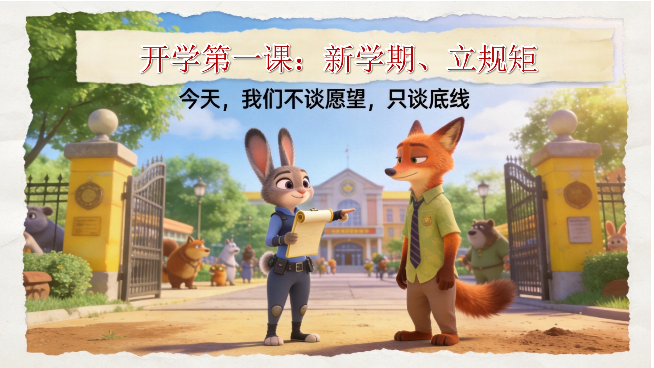 开学第一课：不谈愿望谈底线-教务文库